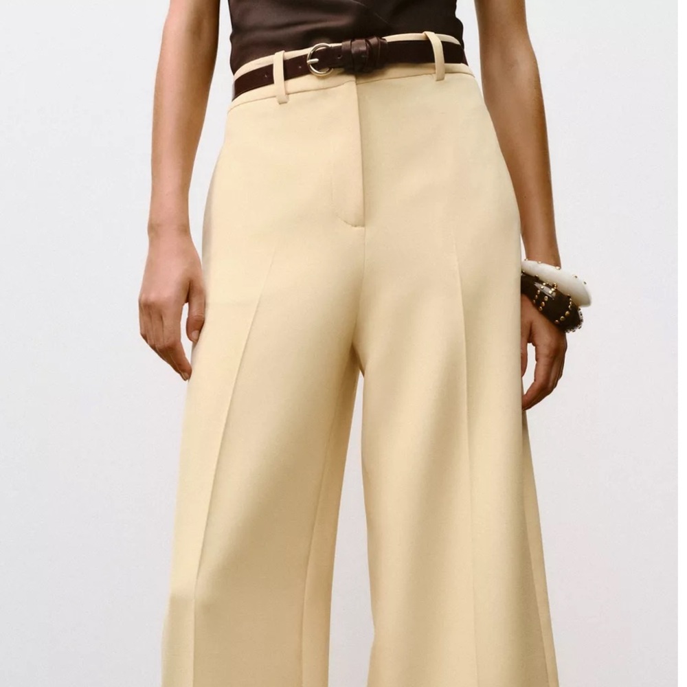 Zara yellow Wide-Leg pants - Picture 2 of 10